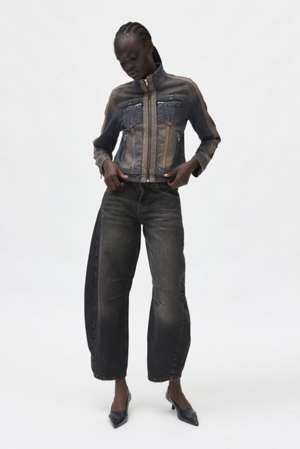 Slide View: 2: Blouson de motard en denim Toni BDG