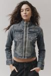 Thumbnail View 1: Blouson de motard en denim Toni BDG