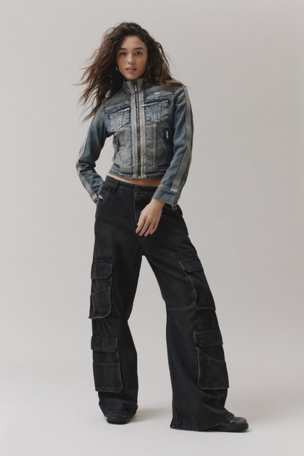 Slide View: 2: Blouson de motard en denim Toni BDG