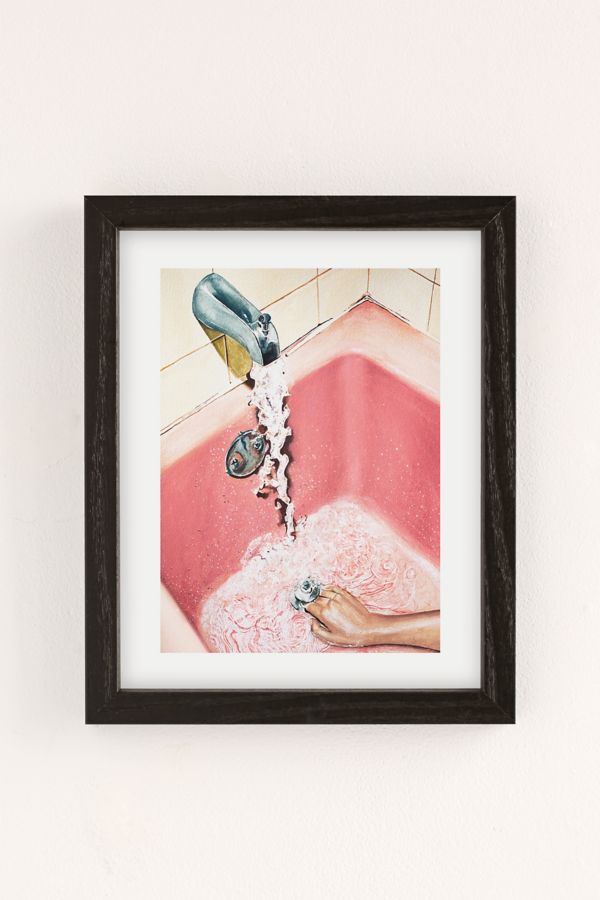 Slide View: 2: PrettyPainter Vintage Pink Bathroom Art Print