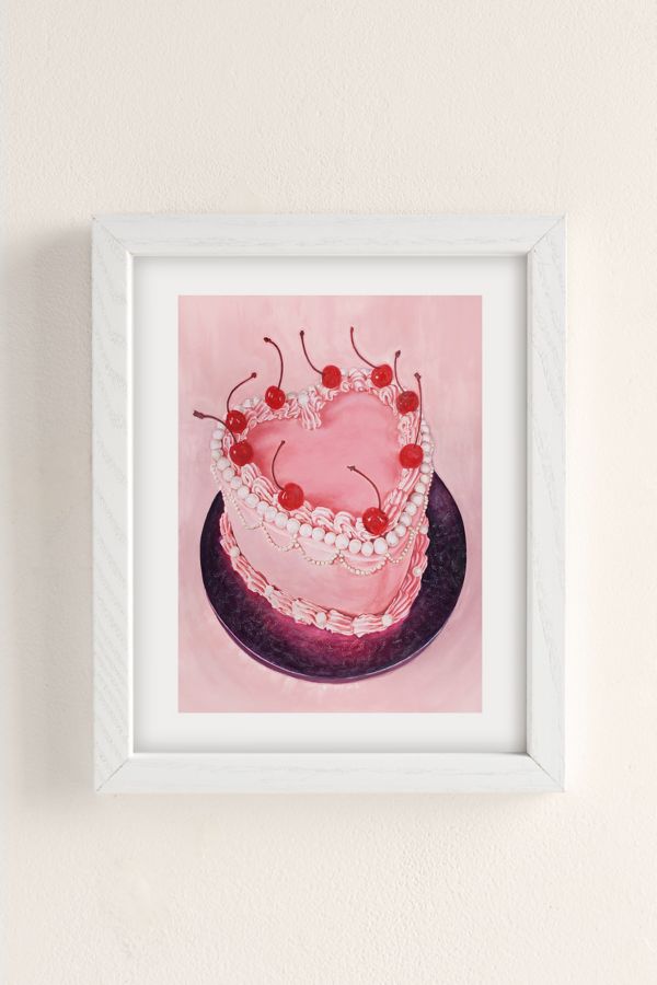 Slide View: 2: Pretty Painter The Pinkest Cake Art Print