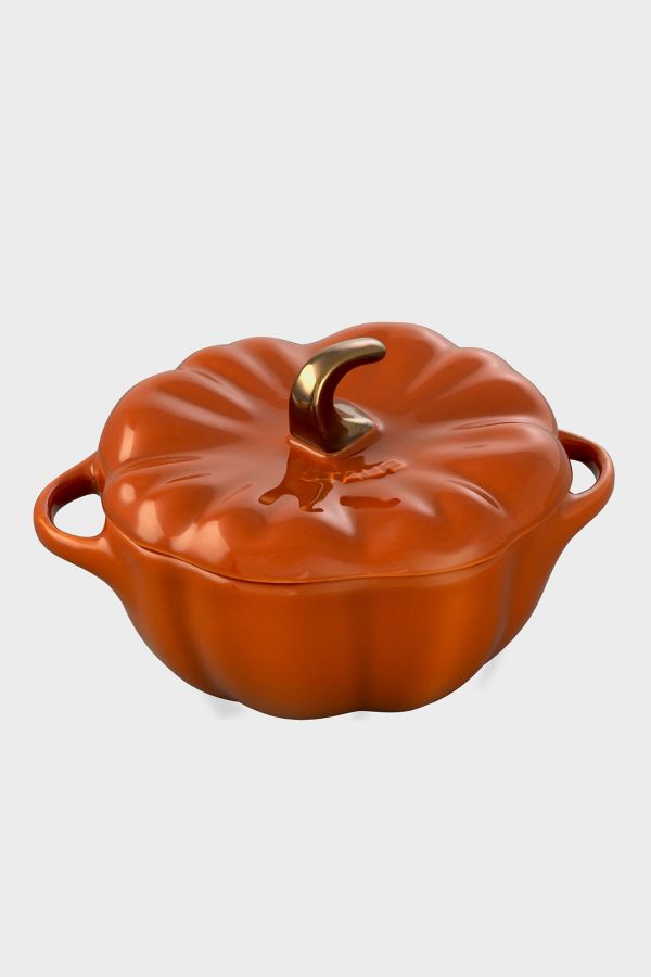 Slide View: 1: STAUB Ceramic 24-oz Pumpkin Cocotte