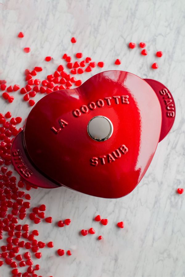 Slide View: 5: Staub Cast Iron 1.75-qt Heart Cocotte