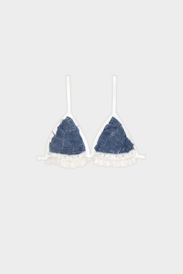 Slide View: 1: Mindblown Denim Teeny Bikini Top