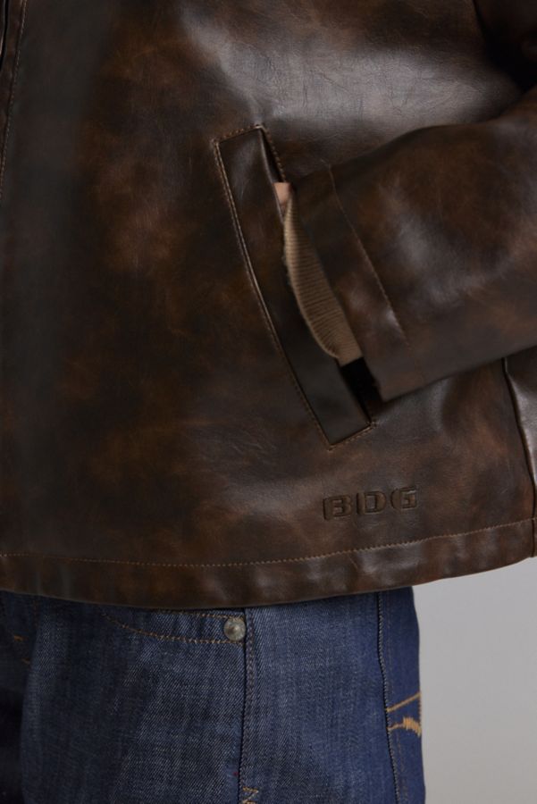 Slide View: 2: BDG Sasha Faux Leather Car Jacket