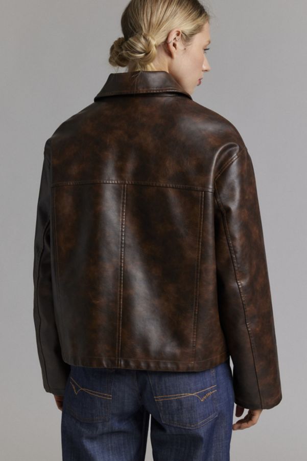 Slide View: 4: BDG Sasha Faux Leather Car Jacket