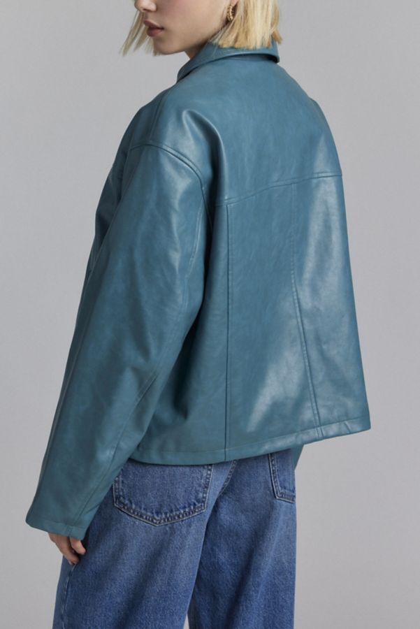 Slide View: 2: BDG Sasha Faux Leather Car Jacket