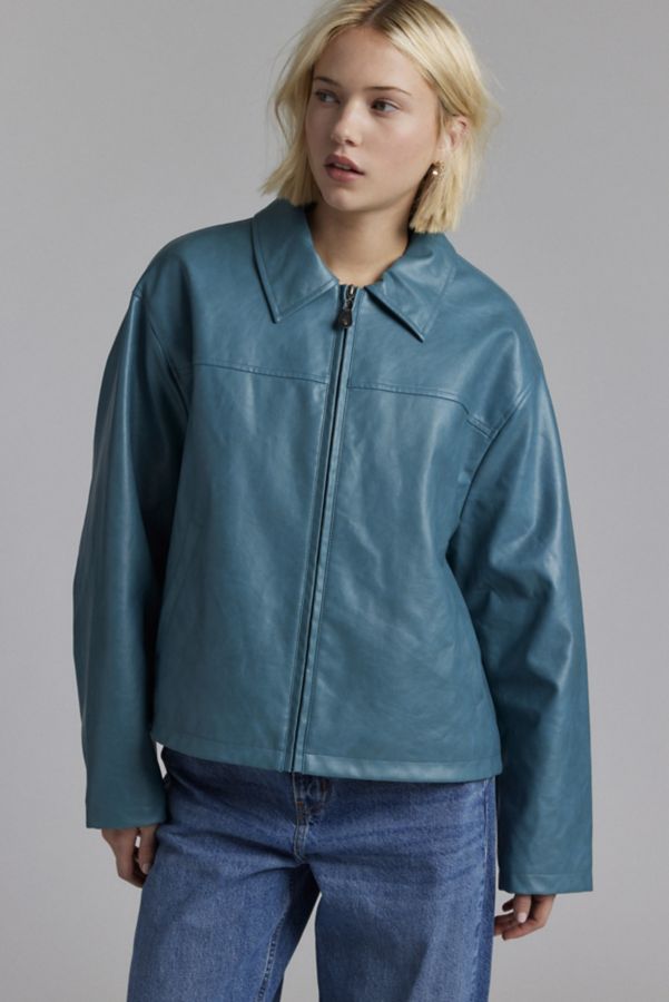 Slide View: 4: BDG Sasha Faux Leather Car Jacket