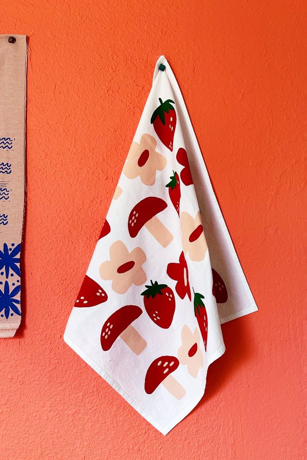 Slide View: 3: Julie Peach Berry Shroom Tea Towel