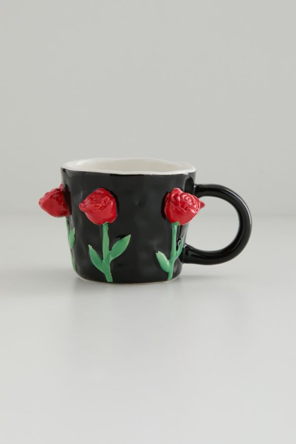 Slide View: 3: Rose Bud Sculpted Mug