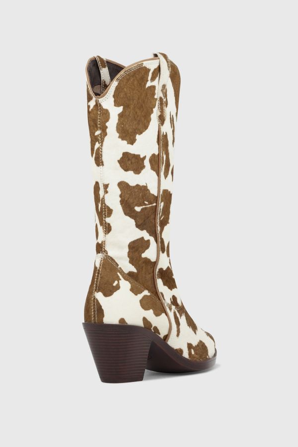 Slide View: 3: ROC Gallop Cow Print Cowboy Boot