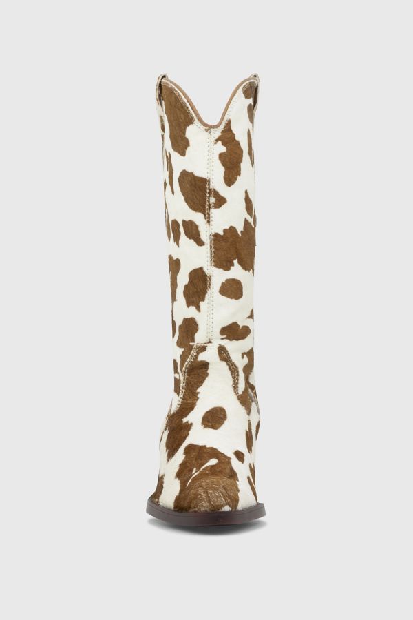 Slide View: 5: ROC Gallop Cow Print Cowboy Boot