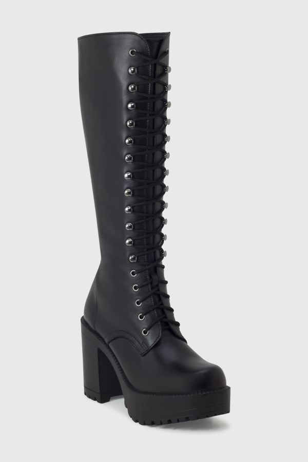 Slide View: 3: ROC Lash Heeled Leather Lace-Up Boot