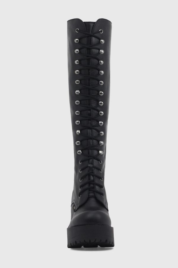 Slide View: 5: ROC Lash Heeled Leather Lace-Up Boot