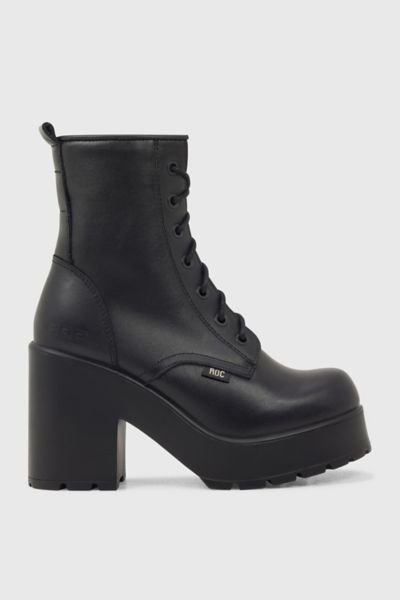 ROC Mascot Leather Lace-Up Heeled Boot