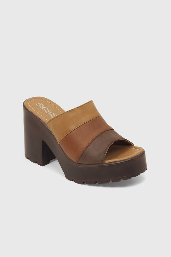 Slide View: 2: ROC Minx Leather Platform Mule