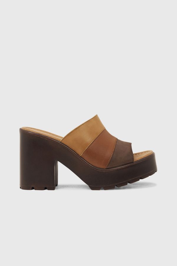 Slide View: 1: ROC Minx Leather Platform Mule