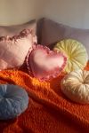 Thumbnail View 2: Silky Satin Heart Ruffle Throw Pillow