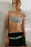 Thumbnail View 1: Aila Blue Alice Zebra Print Bikini Top