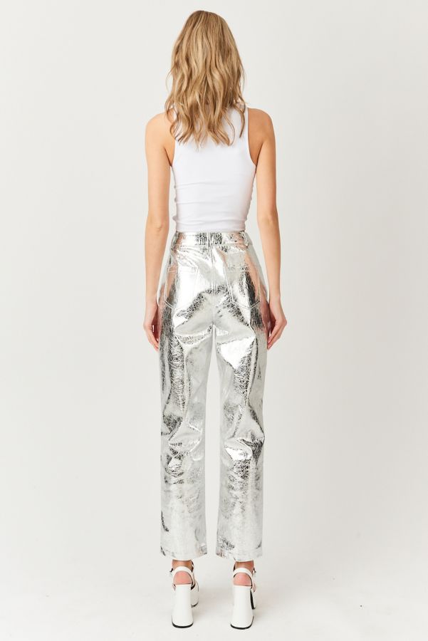 Slide View: 4: Amy Lynn Textured Metallic Pant