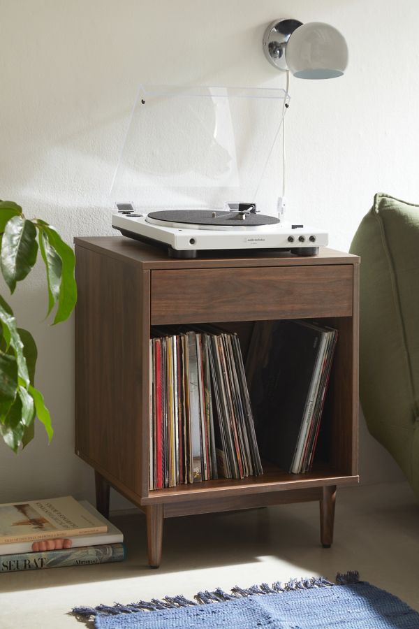 Slide View: 1: Crosley Liam Record Storage Side Table