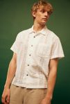 Thumbnail View 1: OBEY Sunday Woven Eyelet Short Sleeve Button-Down Shirt