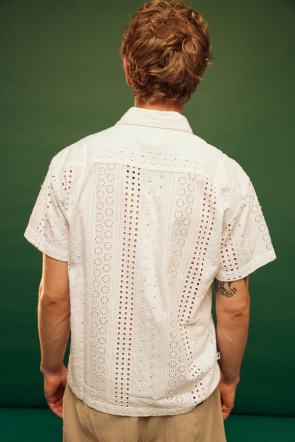 Slide View: 2: OBEY Sunday Woven Eyelet Short Sleeve Button-Down Shirt