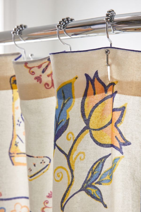 Slide View: 3: Mariana Tile Shower Curtain