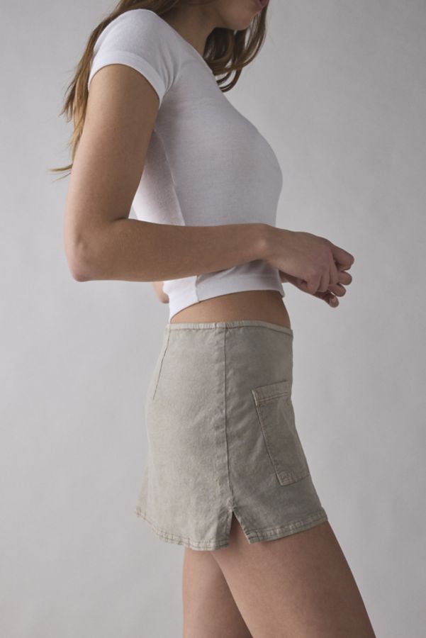 Slide View: 2: UO Dariah Linen Micro Mini Skort