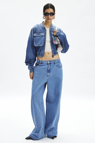 Diesel De-Khlo-S Track Denim Bomber Jacket