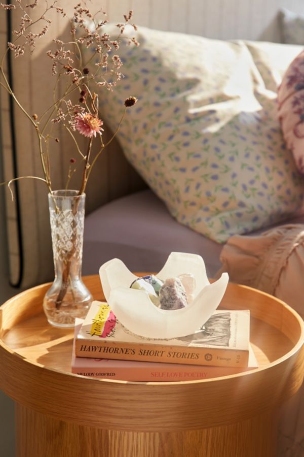 Slide View: 1: Ariana Ost Scalloped Selenite Charging Bowl & Crystal Set