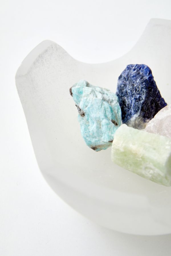 Slide View: 3: Ariana Ost Scalloped Selenite Charging Bowl & Crystal Set