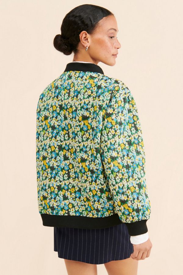 Slide View: 2: Sister Jane Bouquets Jacquard Bomber Jacket