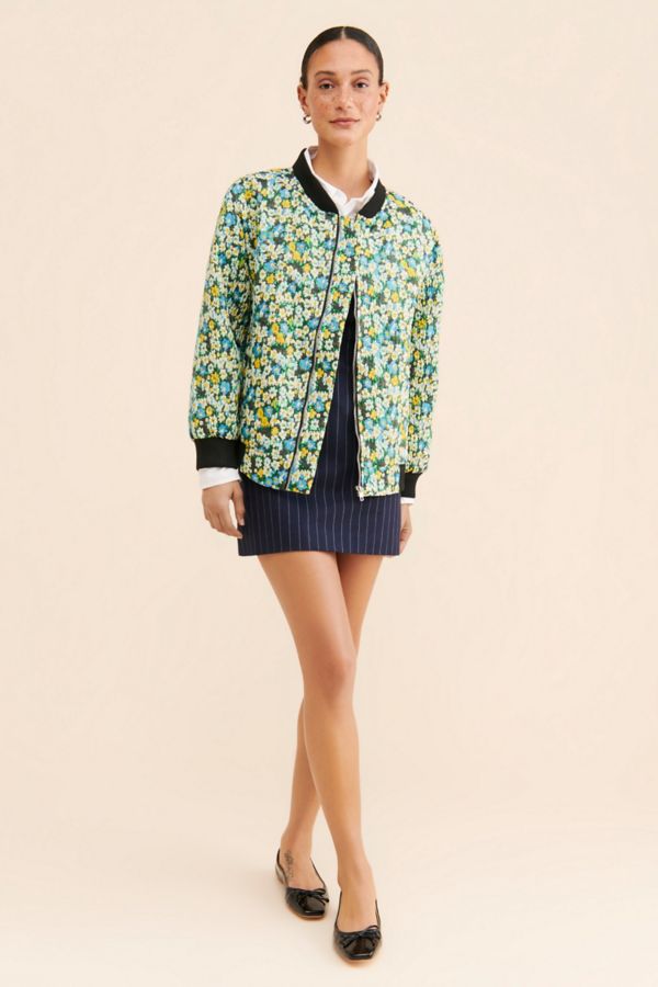 Slide View: 4: Sister Jane Bouquets Jacquard Bomber Jacket