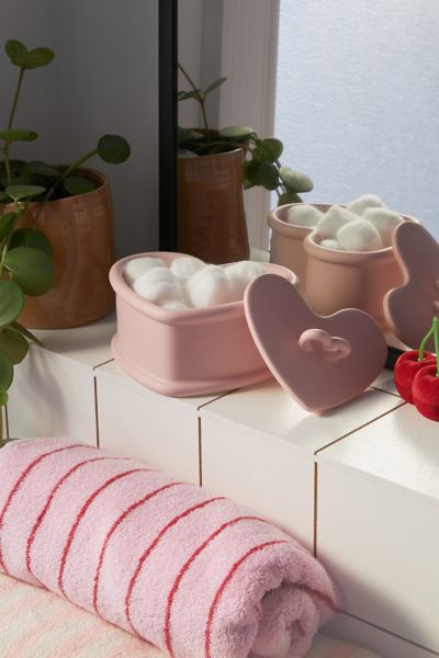Heart Shape Lidded Stash Jar