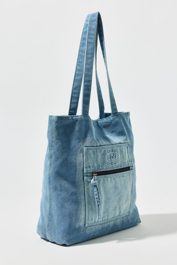 Slide View: 3: BDG Logo Washed Denim Tote Bag