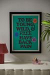 Thumbnail View 1: Gisela.Co To Be Young & Have Back Pain - Green Art Print