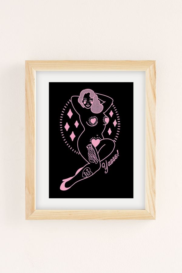 Slide View: 2: Lola Blackheart Yasss Body Positive PinUp Art Print