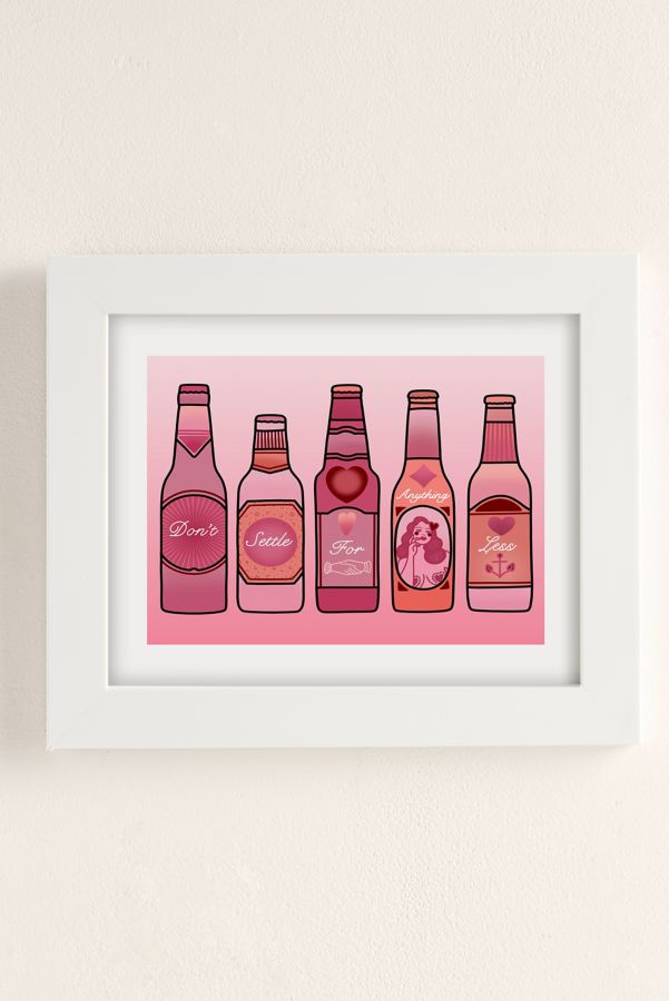 Slide View: 2: Lola Blackheart Don’t Settle Bottles Art Print