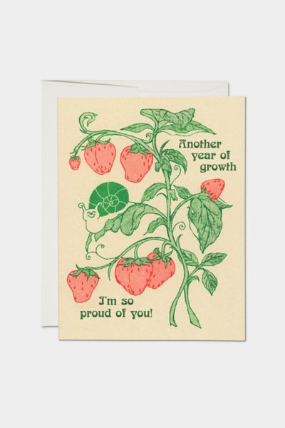 Red Cap Year of Growth Greeting Card