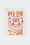 Thumbnail View 1: Red Cap Eat This Year Up Greeting Card