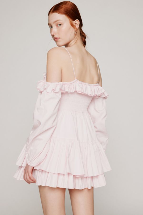 Slide View: 4: LoveShackFancy Zennia Off-The-Shoulder Mini Dress