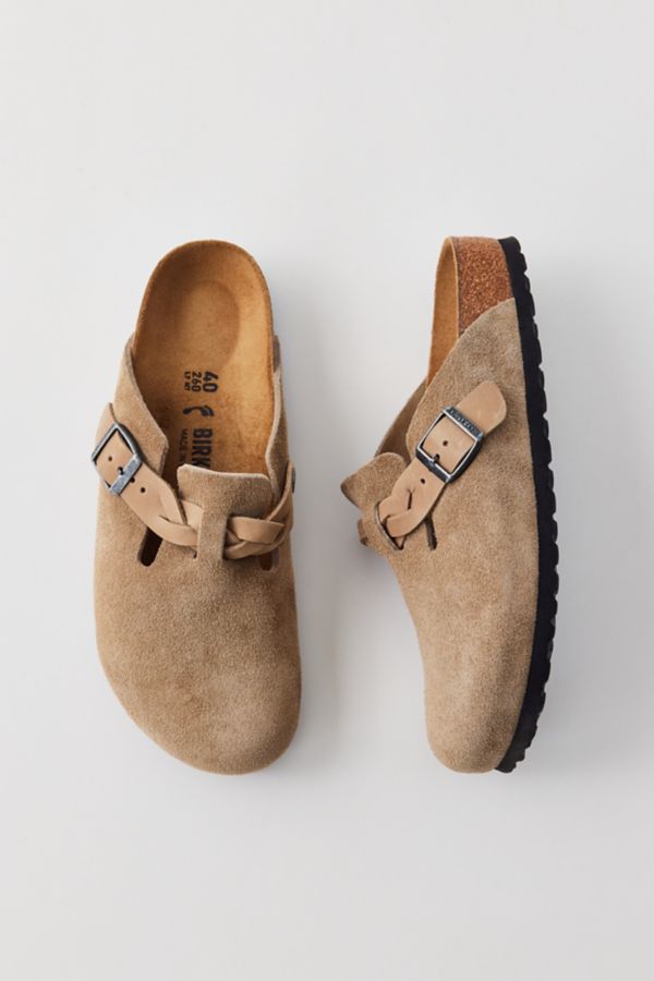 Slide View: 2: Birkenstock Boston Braided Suede Clog