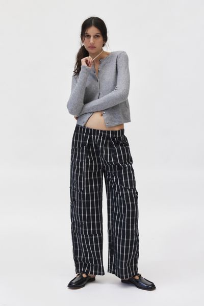 BDG Charlie Gingham Low-Rise Wide-Leg Pant