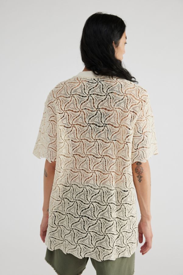 Slide View: 2: David Catalán Crochet Lace Tee