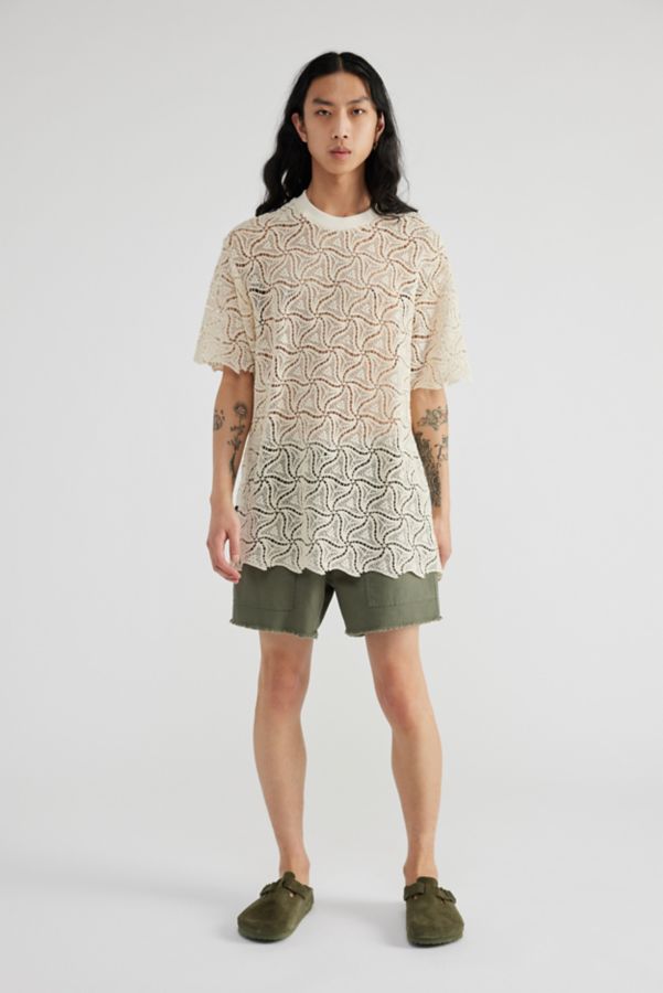 Slide View: 3: David Catalán Crochet Lace Tee