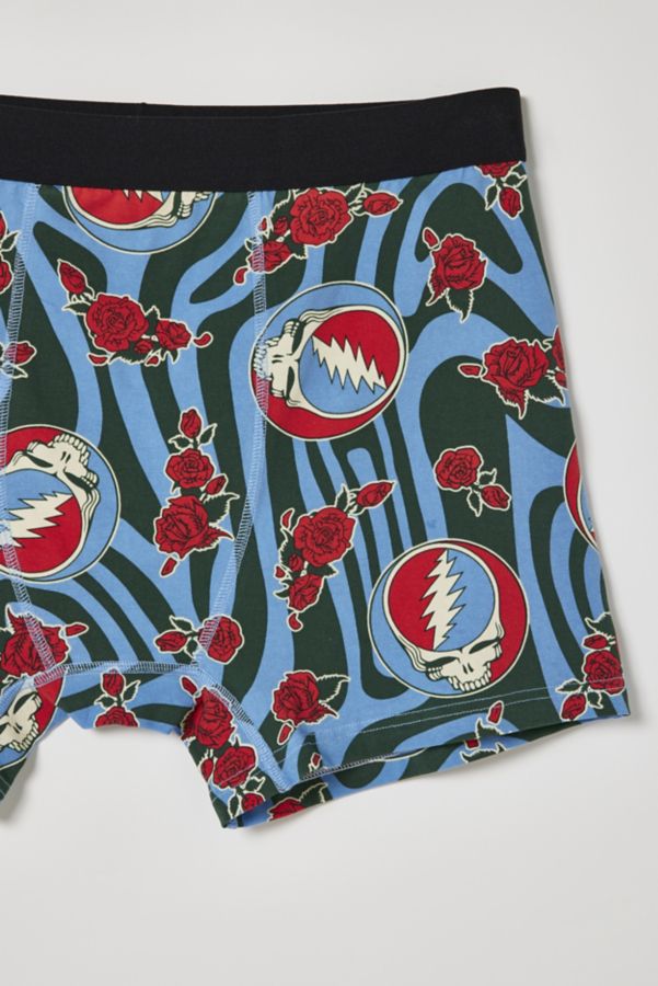 Slide View: 2: Grateful Dead Stealie & Rose Boxer Brief