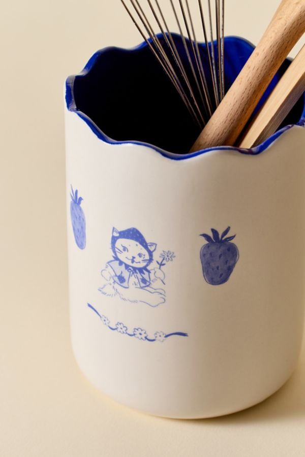 Slide View: 2: Emily Icon Ceramic Utensil Holder