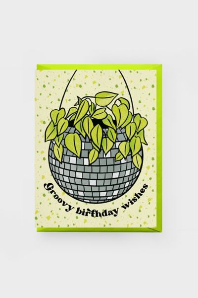 Boss Dotty Disco Planter Birthday Card