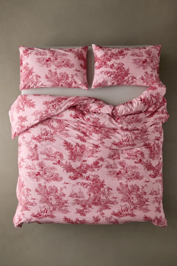 Slide View: 2: Frog Toile Duvet Set